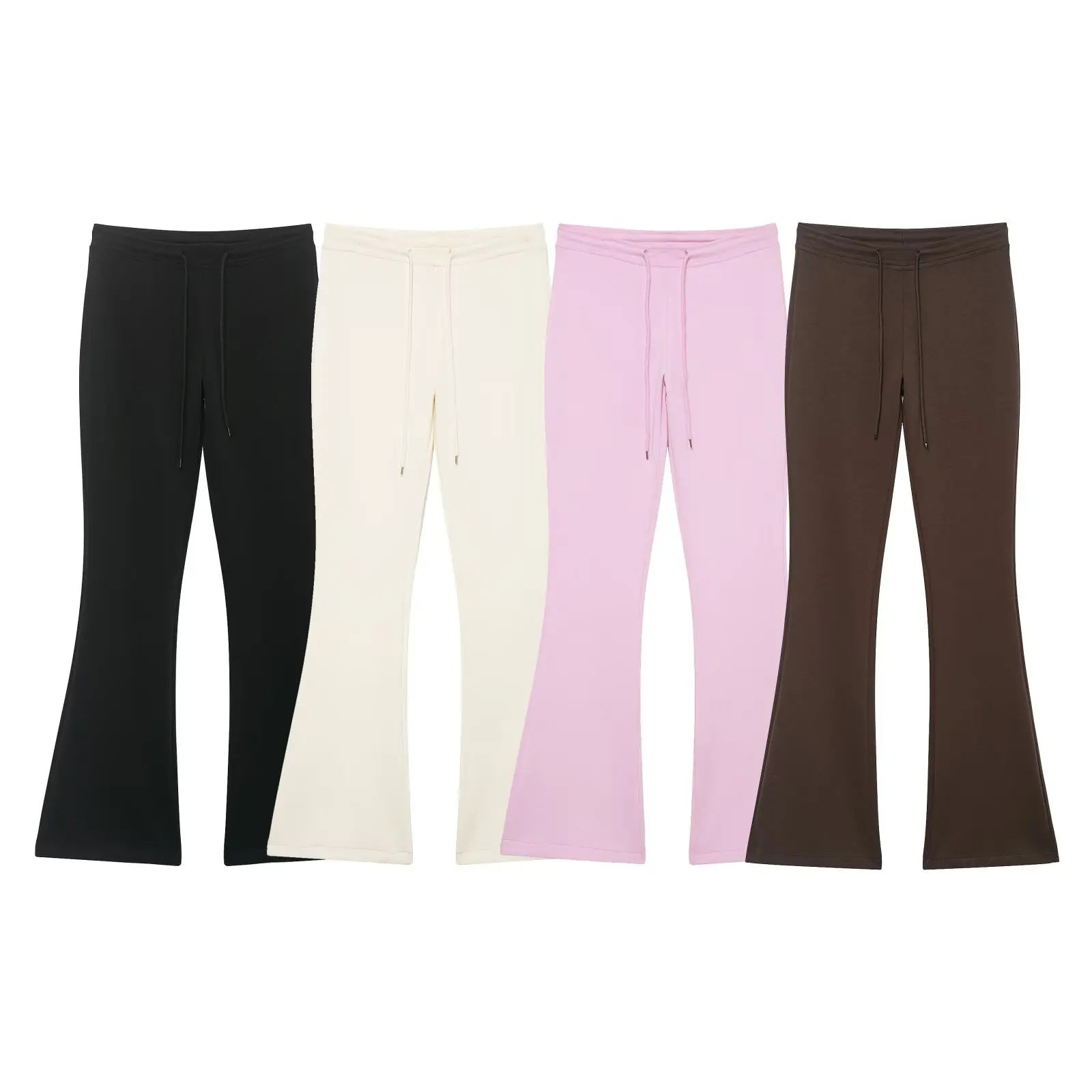 Autumn New Women's Fashionable Casual High-Waisted Trumpet Pants Drawstring Trouser Daily Sportys