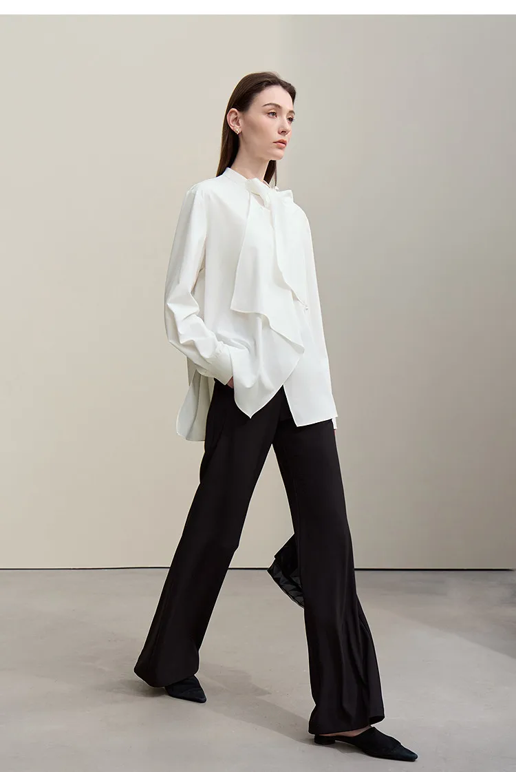 Amii Women's Pants 2026 Summer New Commuter Wrinkle Resistant Micro Flared Pants Casual Simple Versatile Woman Trousers 12611007
