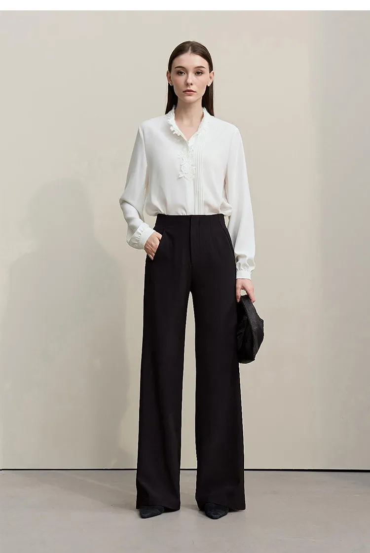Amii Women's Pants 2026 Summer New Commuter Wrinkle Resistant Micro Flared Pants Casual Simple Versatile Woman Trousers 12611007