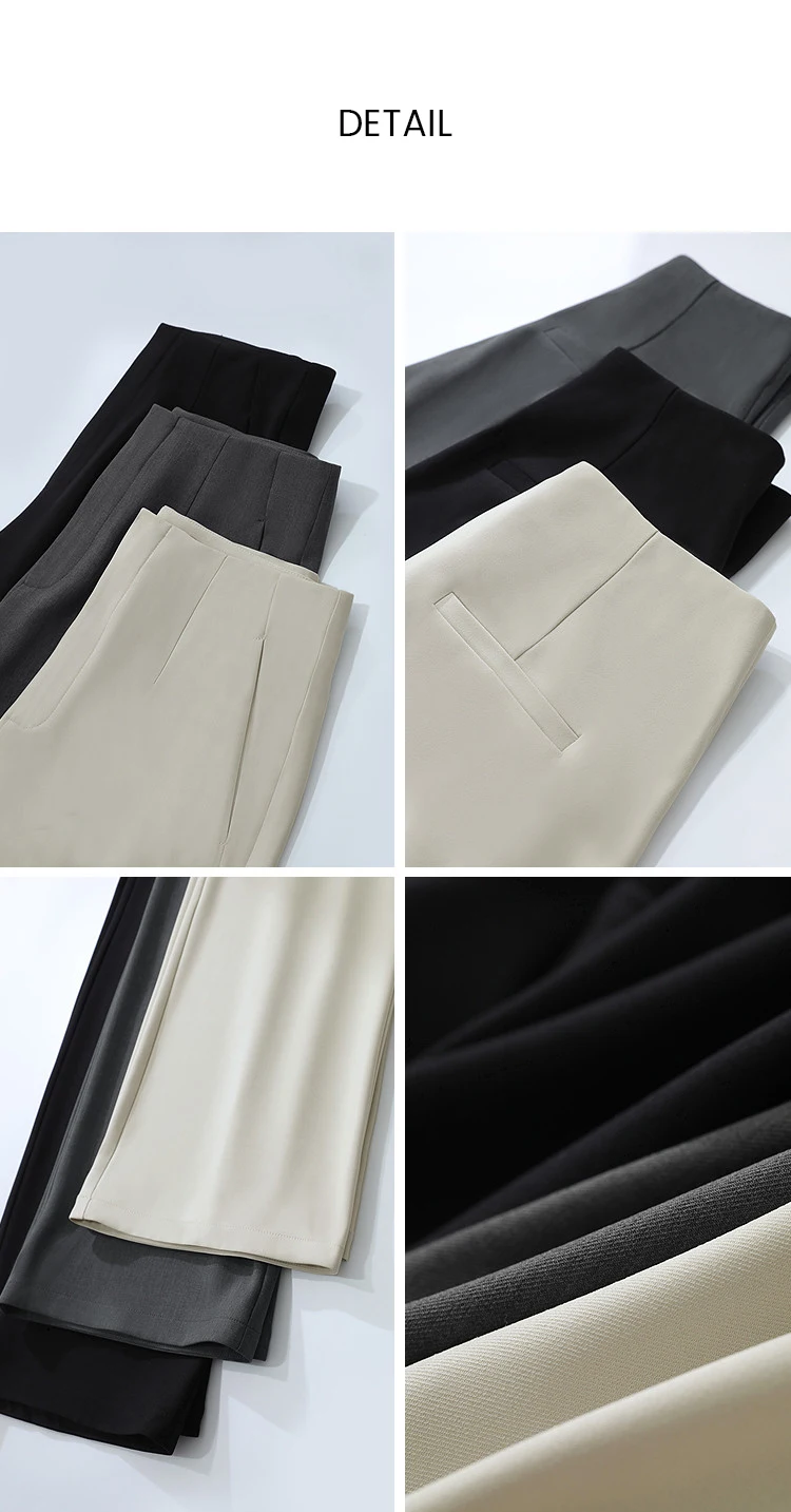 Amii Women's Pants 2026 Summer New Commuter Wrinkle Resistant Micro Flared Pants Casual Simple Versatile Woman Trousers 12611007