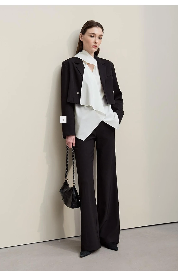Amii Women's Pants 2026 Summer New Commuter Wrinkle Resistant Micro Flared Pants Casual Simple Versatile Woman Trousers 12611007