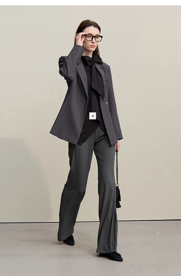 Amii Women's Pants 2026 Summer New Commuter Wrinkle Resistant Micro Flared Pants Casual Simple Versatile Woman Trousers 12611007