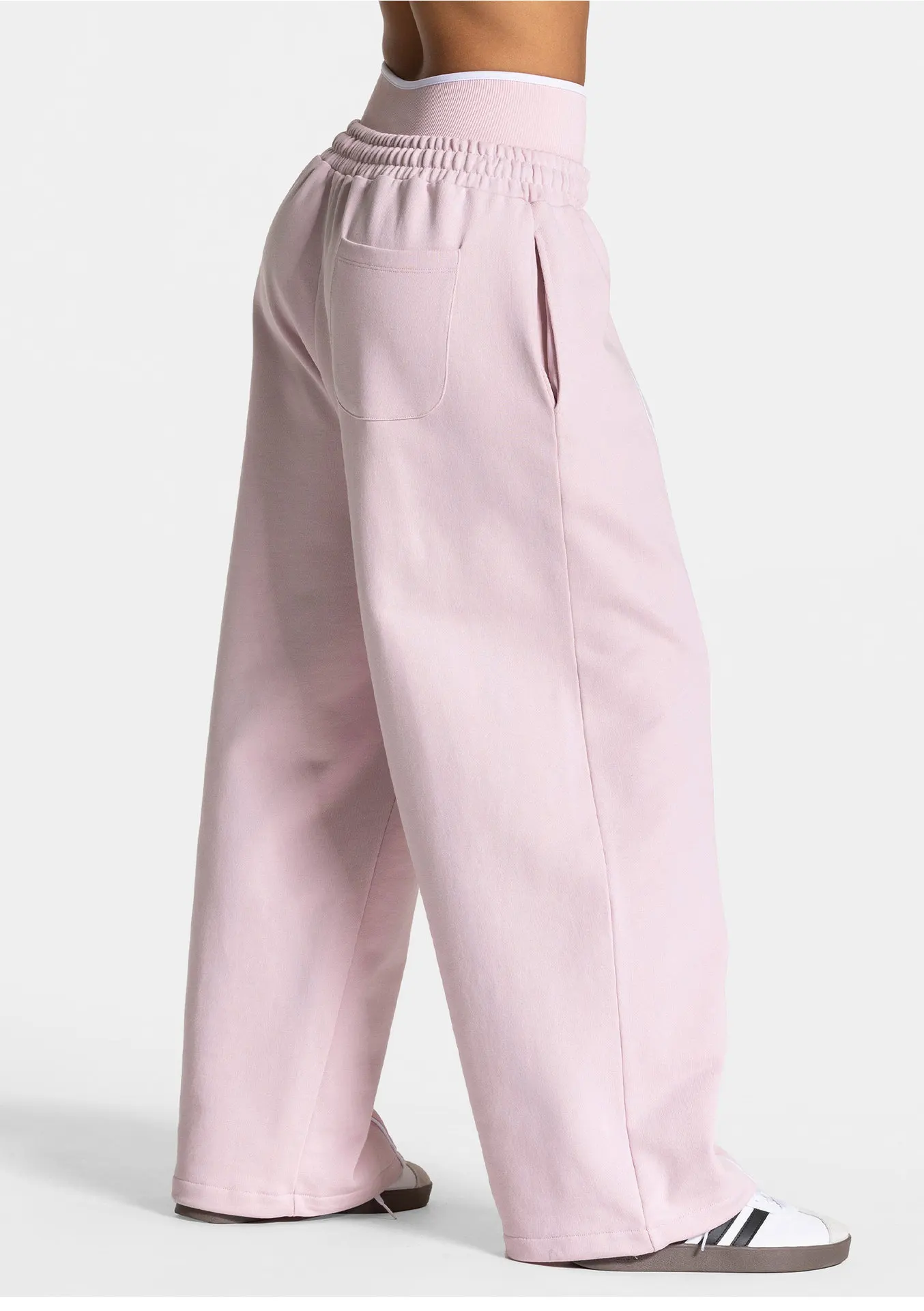 Loose Yoga Trousers Casual Fashion Straight Wide Leg Sports Pants Women Gym Sweatpants Elastic High Waist Fitness Running Pants