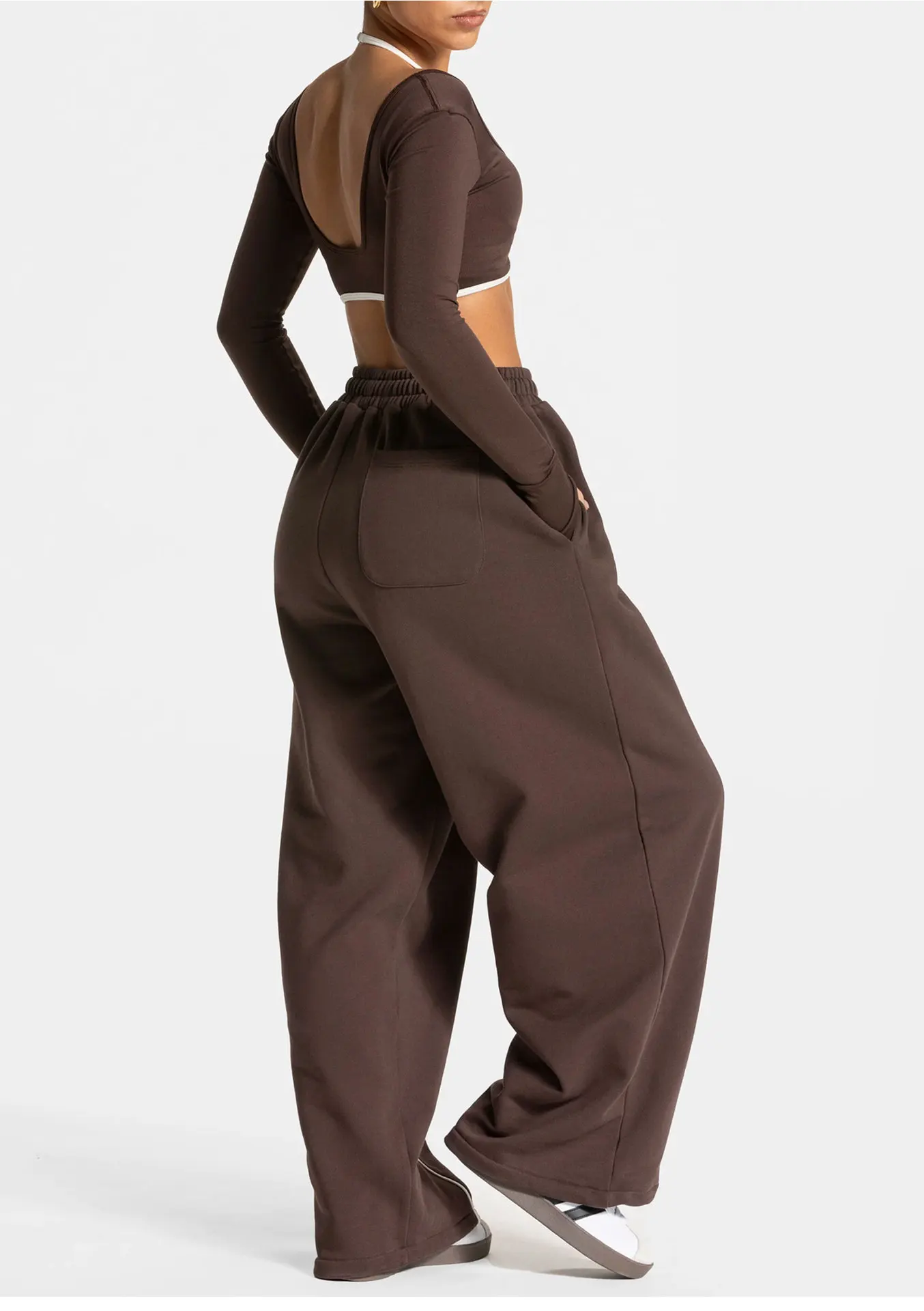 Loose Yoga Trousers Casual Fashion Straight Wide Leg Sports Pants Women Gym Sweatpants Elastic High Waist Fitness Running Pants