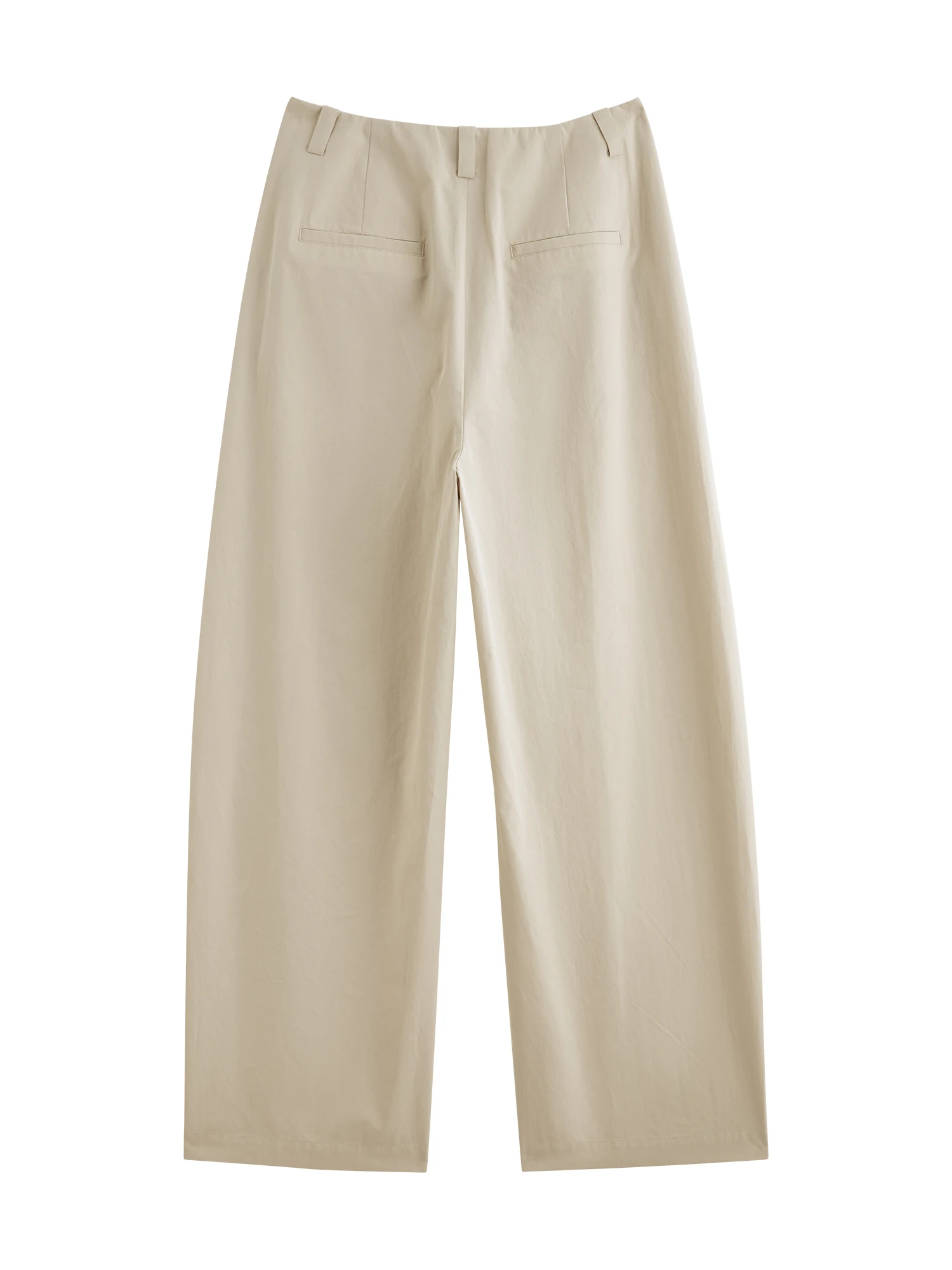 ZIQIAO 2025 Summer Women's Tencel High-Waisted Trousers - Curved Hem & Fluid Slimming Silhouette Pants 25ZQ92308
