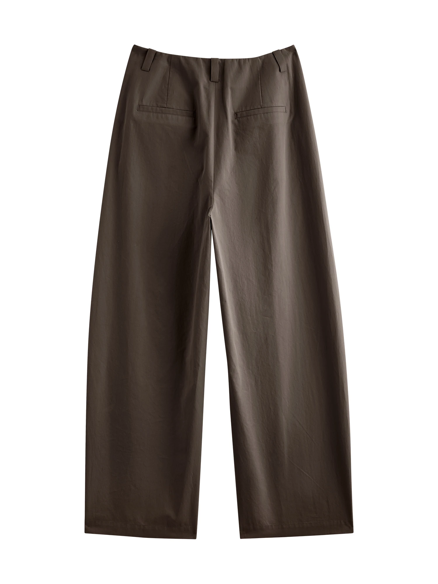 ZIQIAO 2025 Summer Women's Tencel High-Waisted Trousers - Curved Hem & Fluid Slimming Silhouette Pants 25ZQ92308