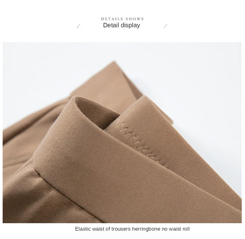 Ladies Casual Leggings Elastic High Waist Work Pants Fat Man Trousers Spring Summer Commuter Dress Trousers Straight Pants