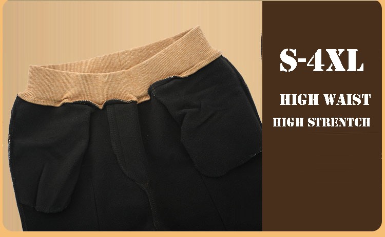 clothe 6XL 2022 Winter warm women office work pants High stretch waist cotton ladies pencil pants female High Waist trousers
