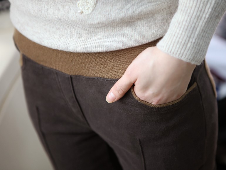 clothe 6XL 2022 Winter warm women office work pants High stretch waist cotton ladies pencil pants female High Waist trousers