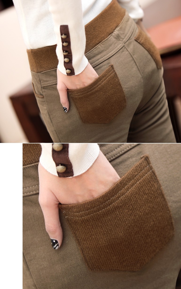clothe 6XL 2022 Winter warm women office work pants High stretch waist cotton ladies pencil pants female High Waist trousers