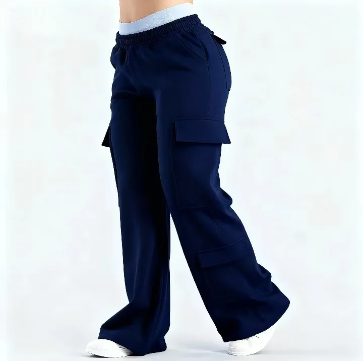 Pantalon Femme Spring Summer Pocket Versatile Commuting Casual Personality Trousers Women's Straight Casual Solid Color Trousers