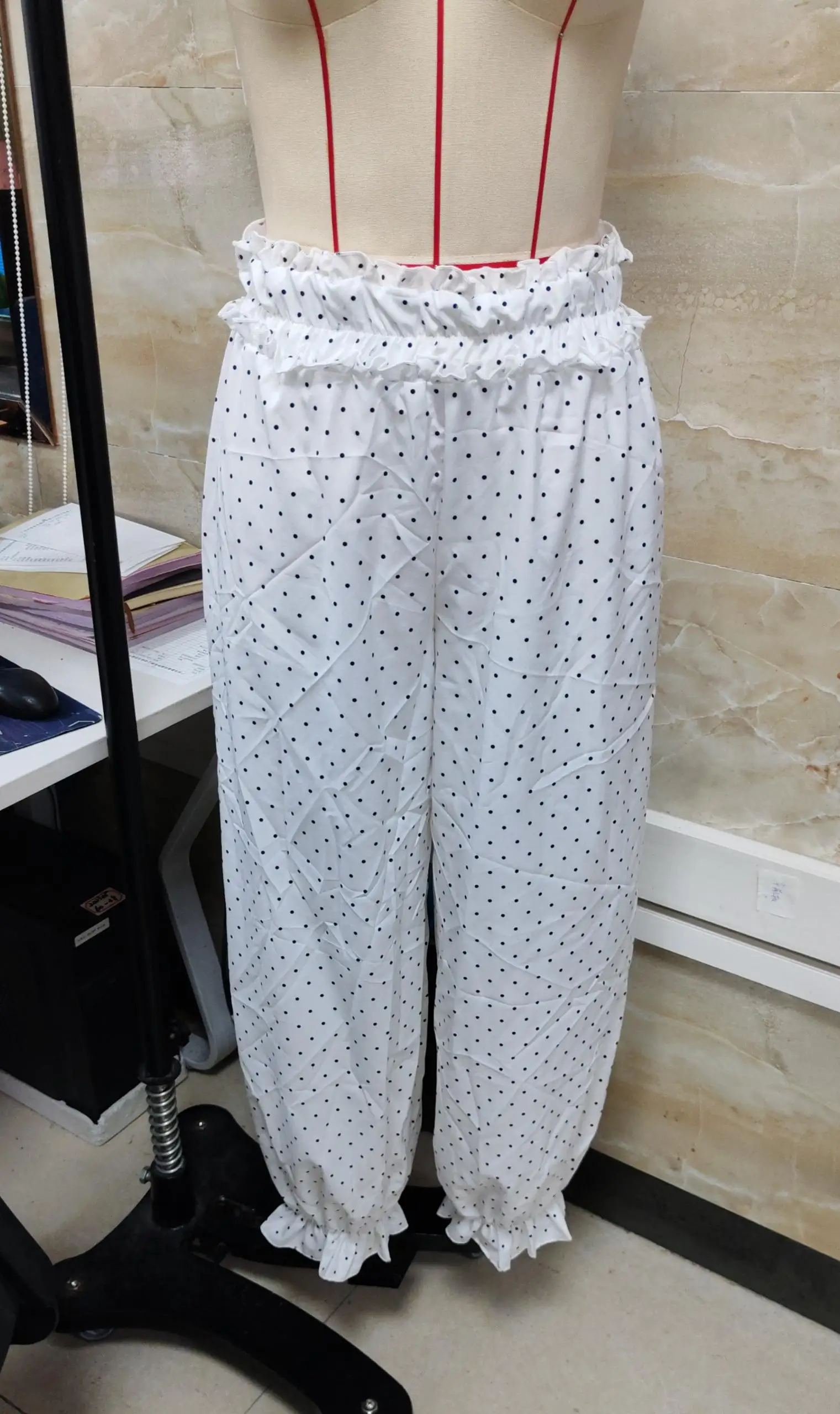 Y2K Balloon Pants Women Pleated Wide Leg Long Bloomers Baggy Barrel Pants Cute Preppy Lantern Trousers Vintage Streetwear