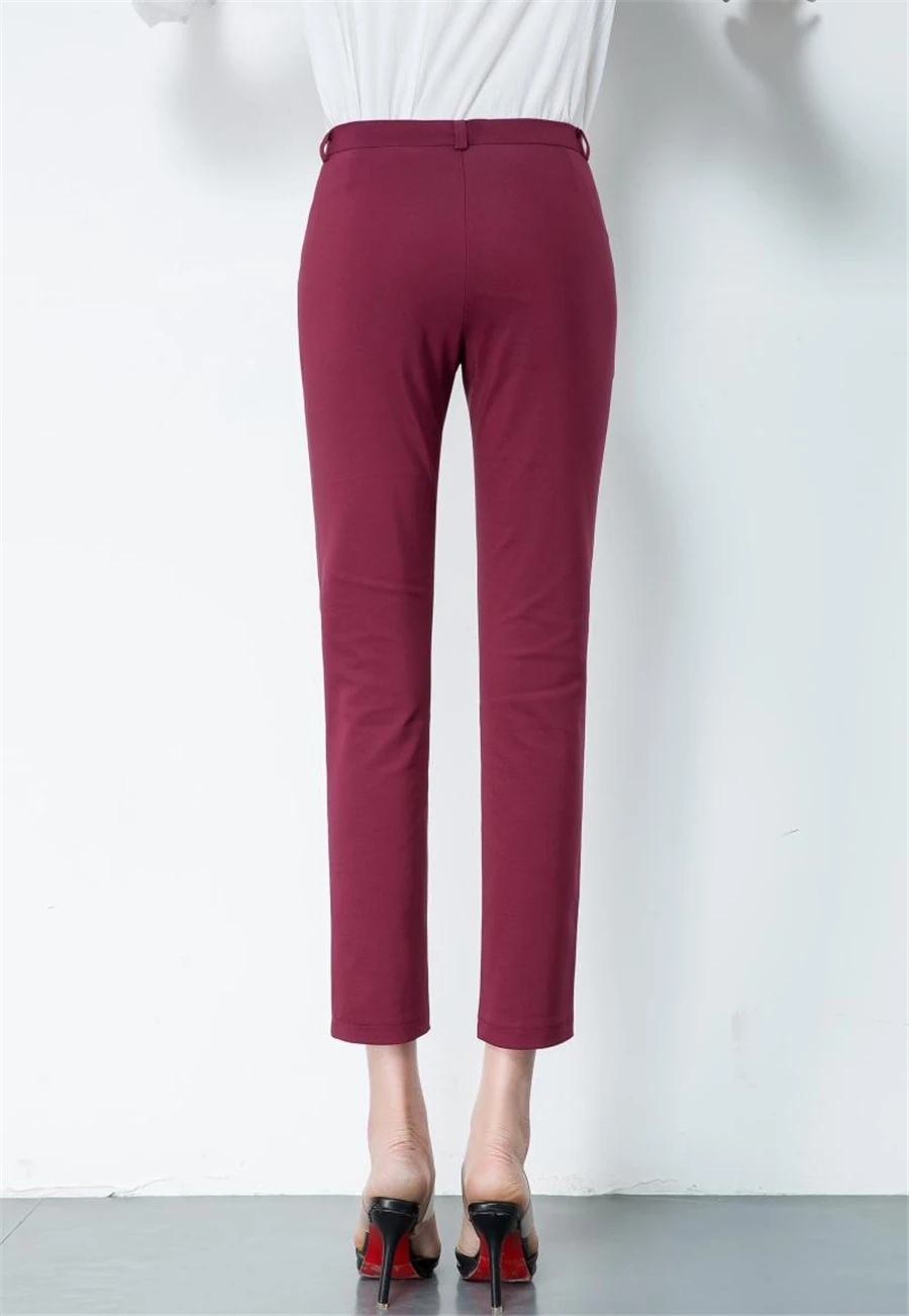 New Women's Casual OL Office Pencil Pants Cute 16 Color Slim Formal Pantalones Fashion Ankle-length Trousers Leggings Spodnie