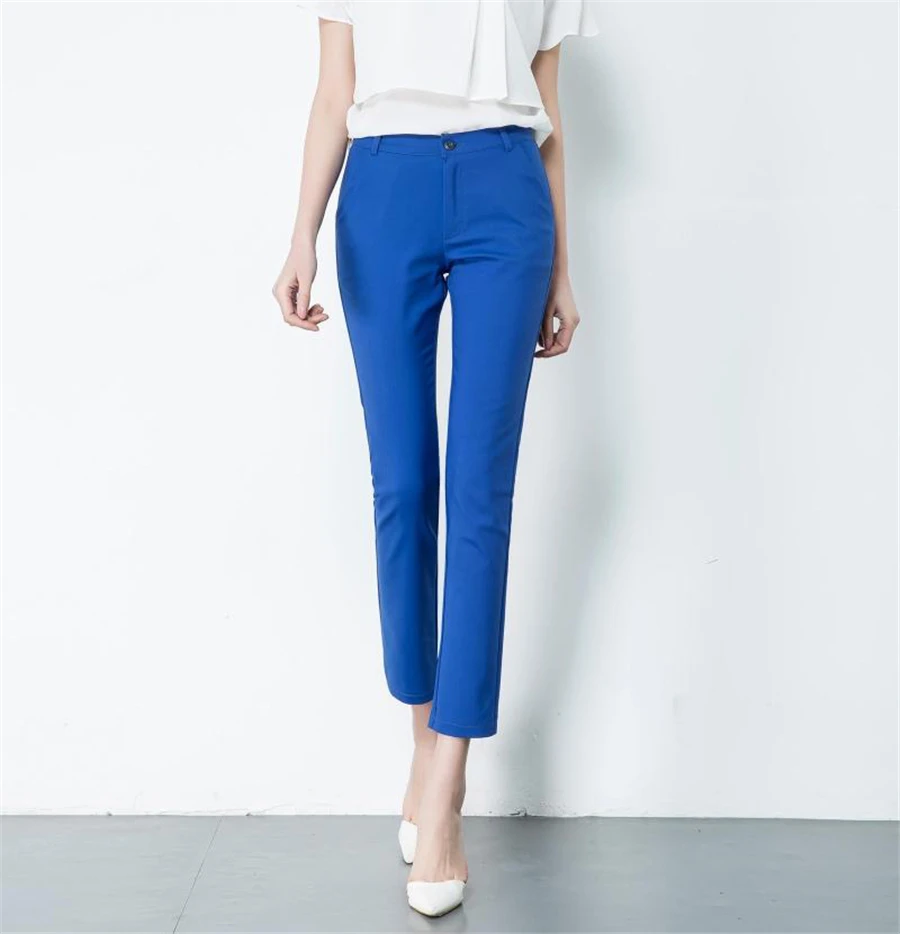 New Women's Casual OL Office Pencil Pants Cute 16 Color Slim Formal Pantalones Fashion Ankle-length Trousers Leggings Spodnie