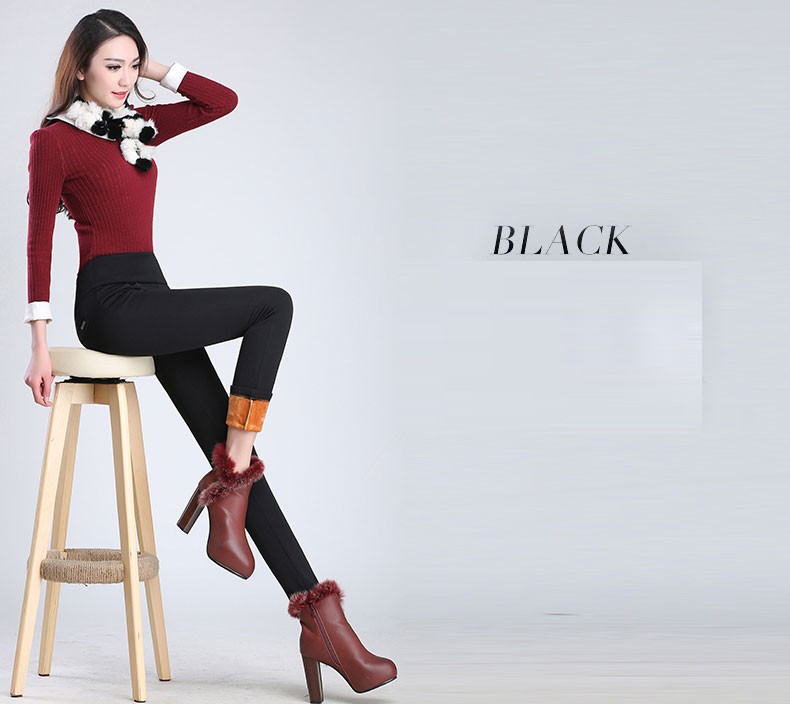 New Autumn Winter Plus Thick Velvet warm Leggings Elastic High Waist Pants female Slim Women's Casual Pants female trousers