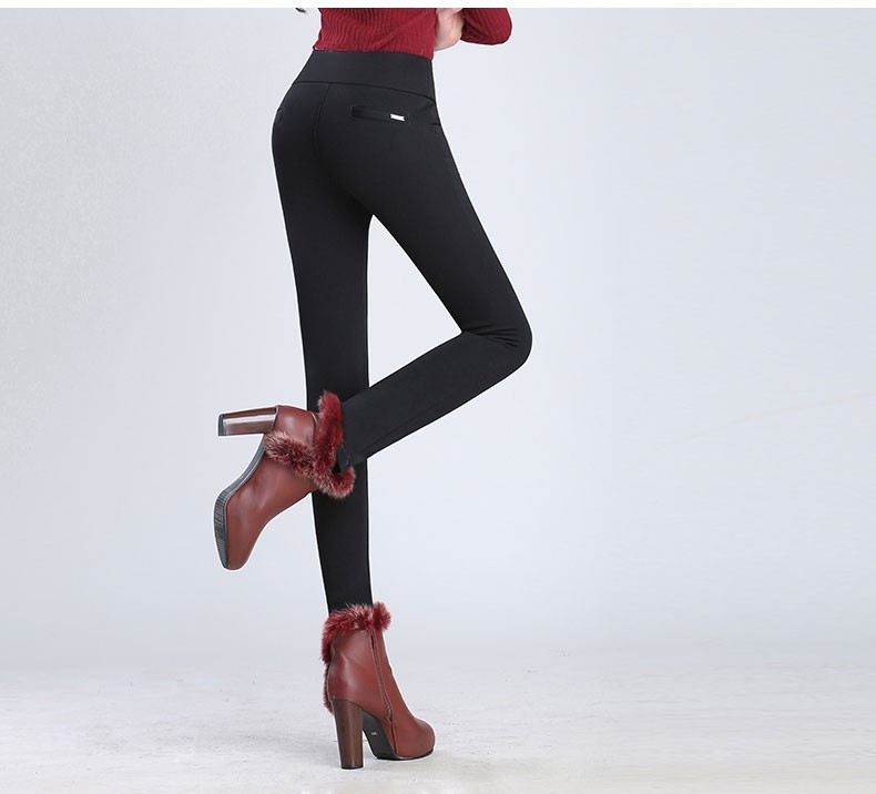 New Autumn Winter Plus Thick Velvet warm Leggings Elastic High Waist Pants female Slim Women's Casual Pants female trousers