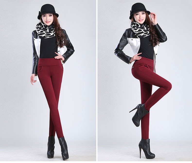 New Autumn Winter Plus Thick Velvet warm Leggings Elastic High Waist Pants female Slim Women's Casual Pants female trousers