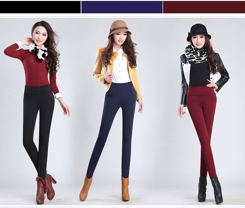 New Autumn Winter Plus Thick Velvet warm Leggings Elastic High Waist Pants female Slim Women's Casual Pants female trousers