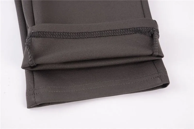 New Autumn Winter Women's Pants Add Velevt Mother Pants Elastic High Waist Casual Women Trousers Loose Straight Black Pants