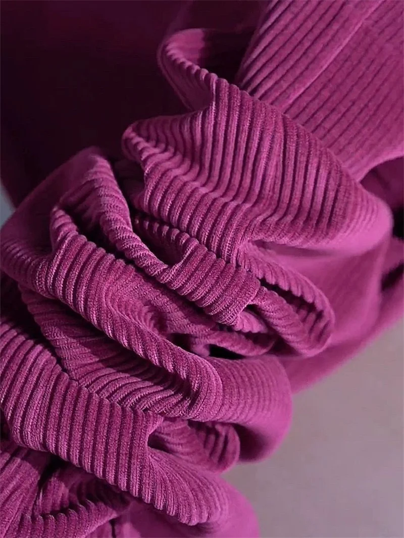 Add Velvet Padded Casual Trousers Lady Autumn Winter New 2027 High Waist Corduroy Pants Women's Large Size Straight Pants Female