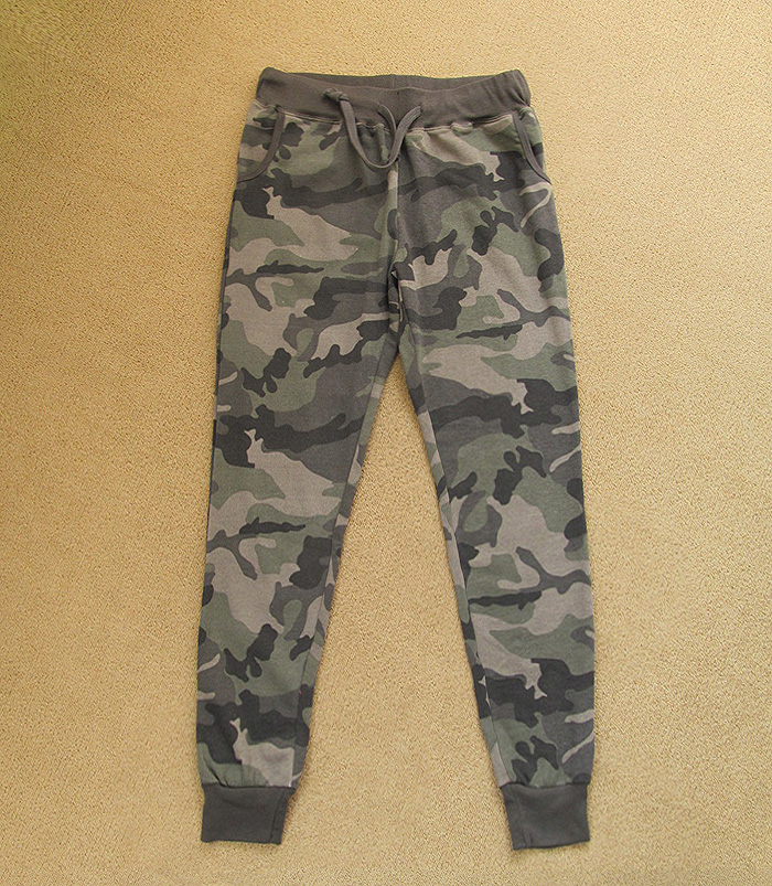 Women's Camouflage Army Green Pants Cotton Sports Jogging Trousers Lace Up Elastic Waist Casual Sweatpants