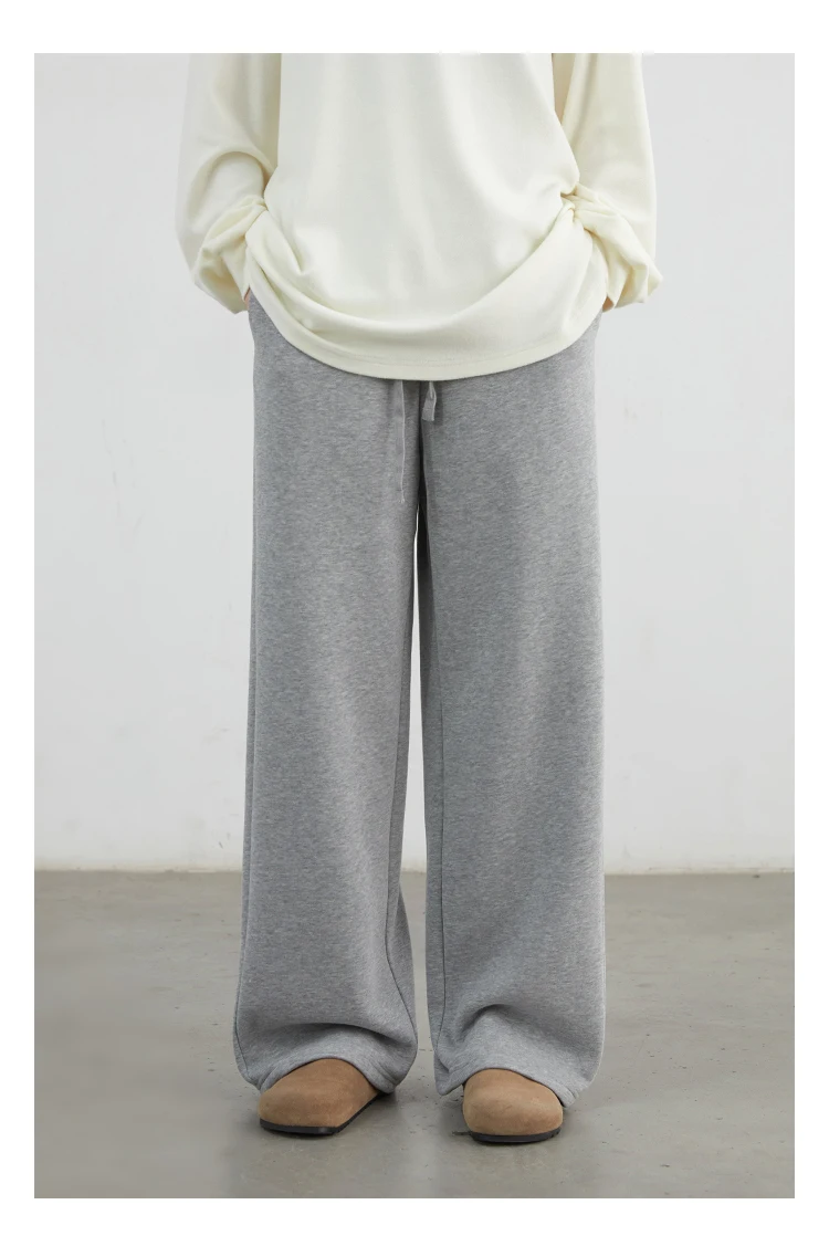 CHIC VEN Women Sports Sweatpants Loose New Elastic High Waisted Fleece Casual Pants Female Full Trousers Autumn Winter 2024