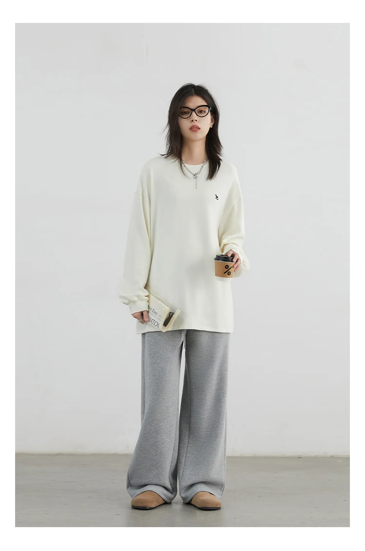 CHIC VEN Women Sports Sweatpants Loose New Elastic High Waisted Fleece Casual Pants Female Full Trousers Autumn Winter 2024