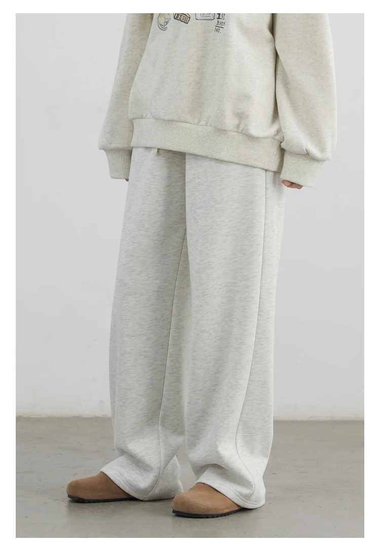 CHIC VEN Women Sports Sweatpants Loose New Elastic High Waisted Fleece Casual Pants Female Full Trousers Autumn Winter 2024