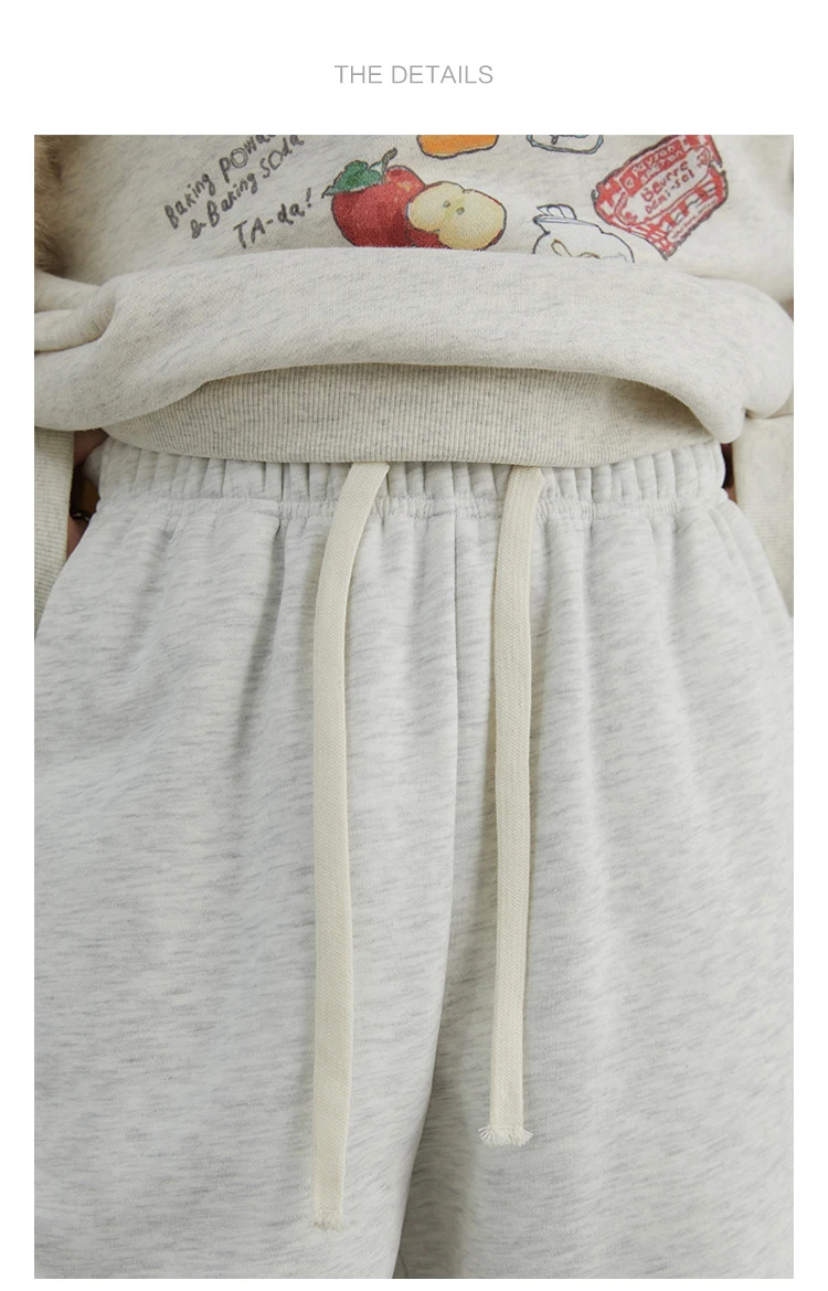 CHIC VEN Women Sports Sweatpants Loose New Elastic High Waisted Fleece Casual Pants Female Full Trousers Autumn Winter 2024