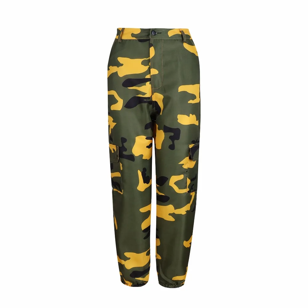 Womens Camo Cargo Trousers Casual Pants Ladies Military Army Combat Camouflage Pant