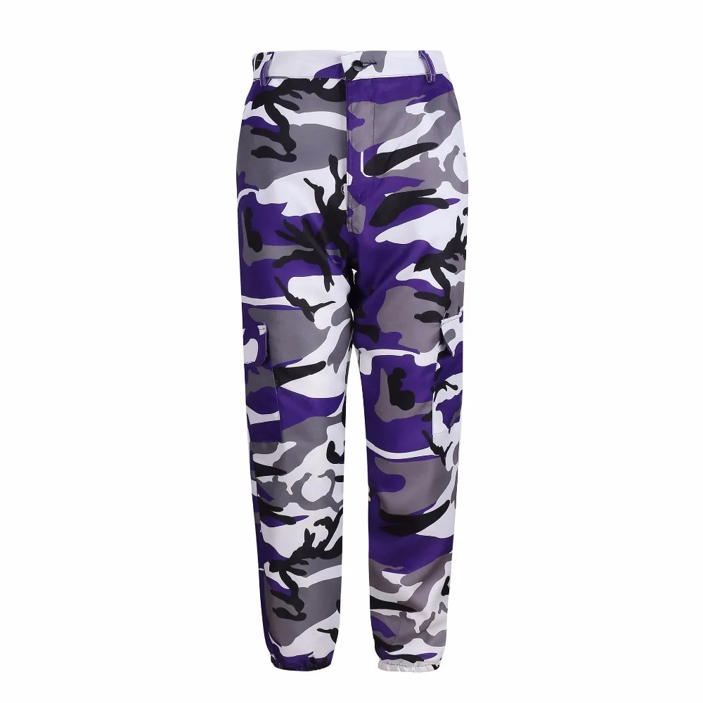 Womens Camo Cargo Trousers Casual Pants Ladies Military Army Combat Camouflage Pant