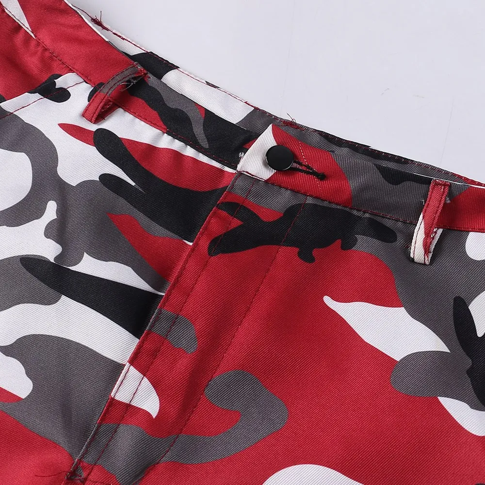 Womens Camo Cargo Trousers Casual Pants Ladies Military Army Combat Camouflage Pant
