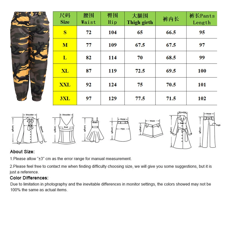 Womens Camo Cargo Trousers Casual Pants Ladies Military Army Combat Camouflage Pant