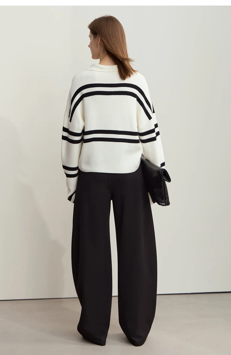 AMII Minimalist Women's Casual Pants 2025 Winter Classic Versatile Warm Elastic Drawstring Loose Pants Female Trousers 12424082