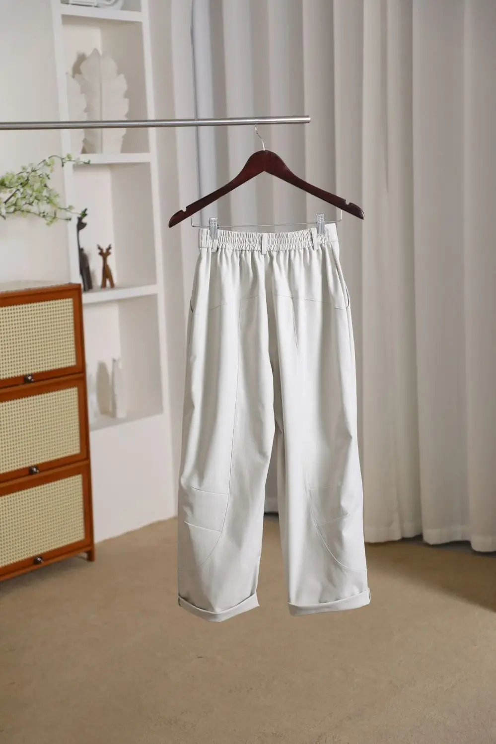 South Korea Dongdaemun Internet Celebrity Casual Scimitar Pants Women 2025 Summer New Loose Nine-point Pants Versatile