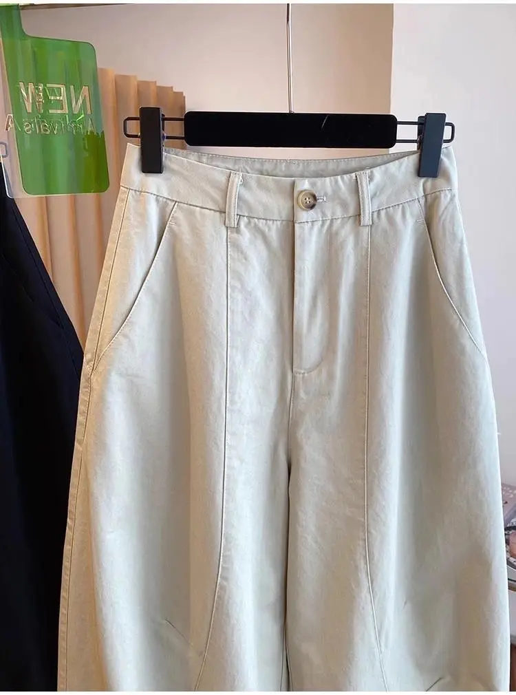 South Korea Dongdaemun Internet Celebrity Casual Scimitar Pants Women 2025 Summer New Loose Nine-point Pants Versatile