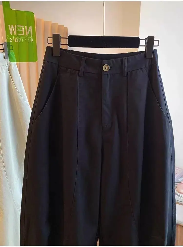 South Korea Dongdaemun Internet Celebrity Casual Scimitar Pants Women 2025 Summer New Loose Nine-point Pants Versatile