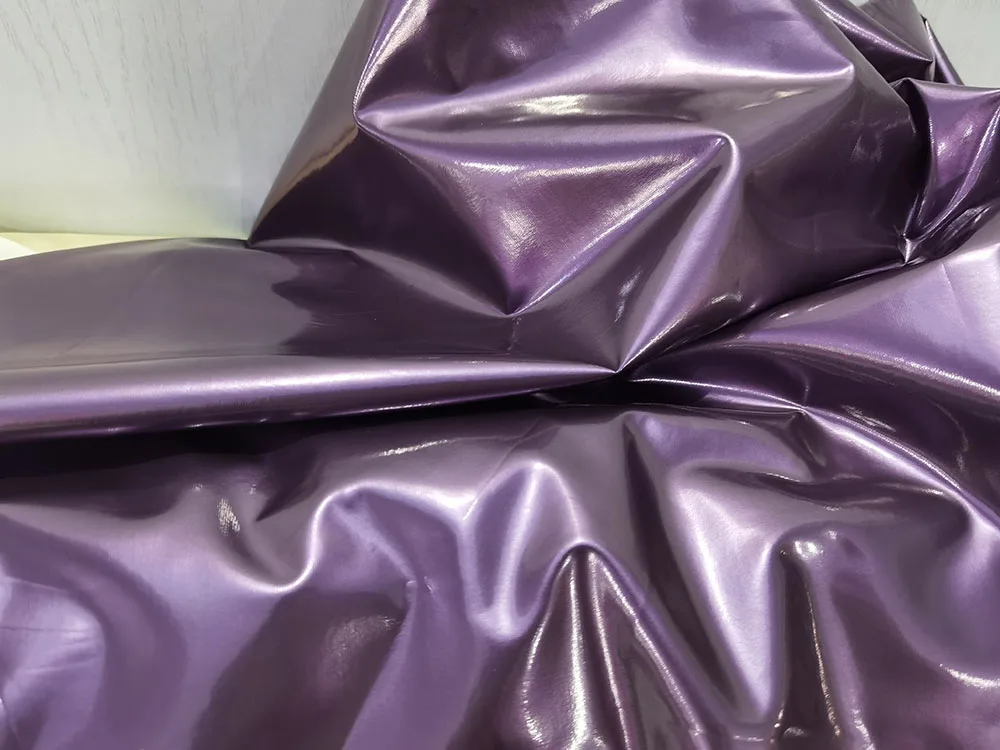 Fashion Glossy PVC Pencil Pants Punk Gothic Glossy Faux Leather Trousers Sexy High Waist Unisex Leggings with Zipper and Pocket