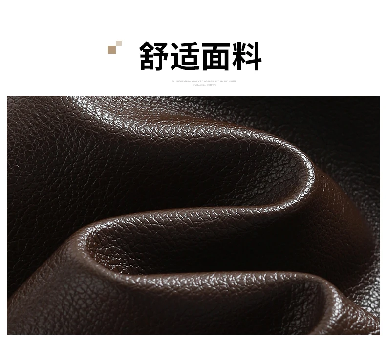 ZUZK Women PU Leather Harem Pants Bent Knife Pants New Style Fashion Autumn Winter Ankle-Length Pants Elegant Leather Trousers