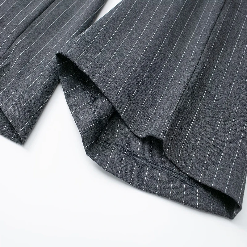 Koekop Woman High Waist Baggy Suit Pants Wide Leg Trousers Women's Formal Pants Office Wear Women Striped Grey Black Pants