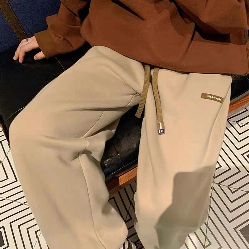 Fleece Sweatpants Women Winter Warm Casual Harem Pants Korean Fashion All Match Loose Thick Warm Trousers Female Autumn New