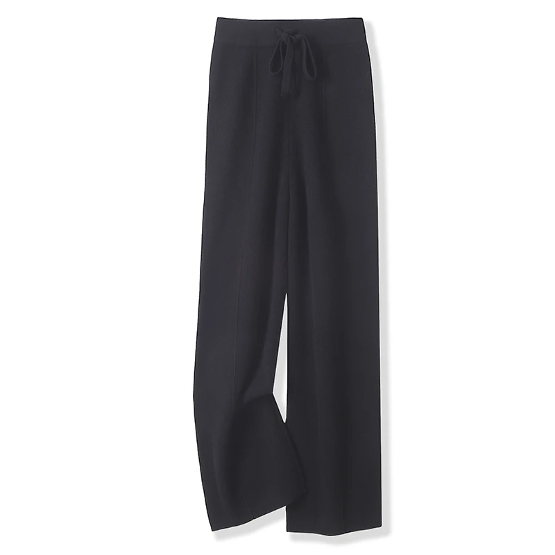 ANGEL 100% Merino Wool Women's Mid Seam Pants Autumn Winter Casual Soft Warm Cashmere Knitted Trousers New Fashion Cosy Pants