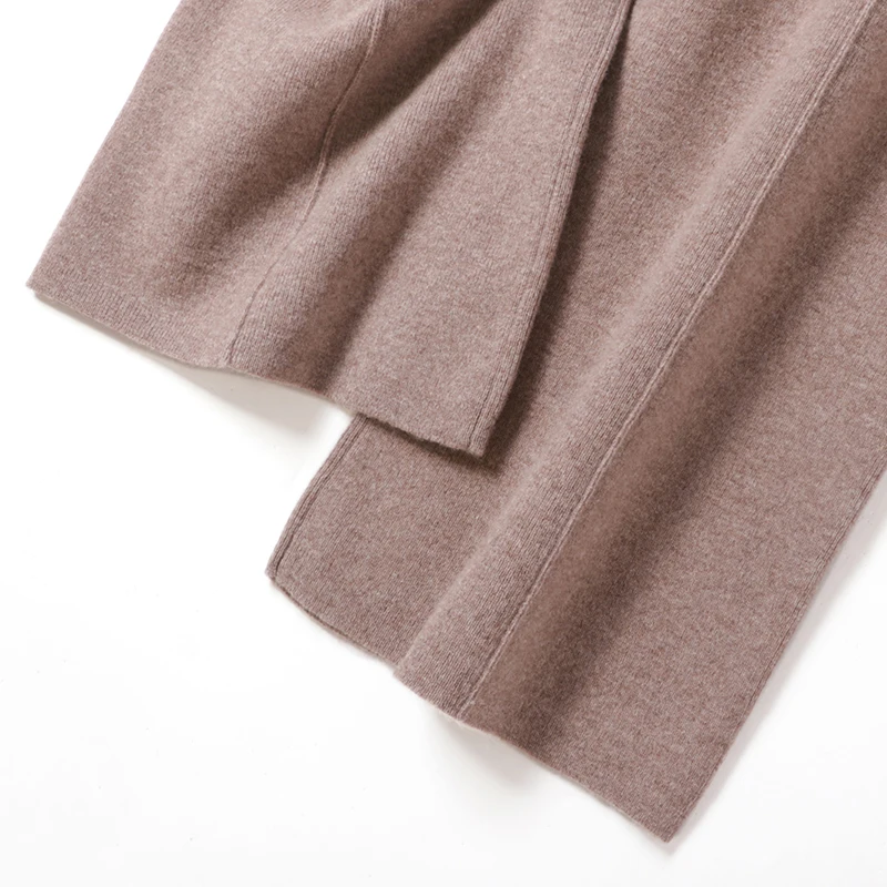ANGEL 100% Merino Wool Women's Mid Seam Pants Autumn Winter Casual Soft Warm Cashmere Knitted Trousers New Fashion Cosy Pants
