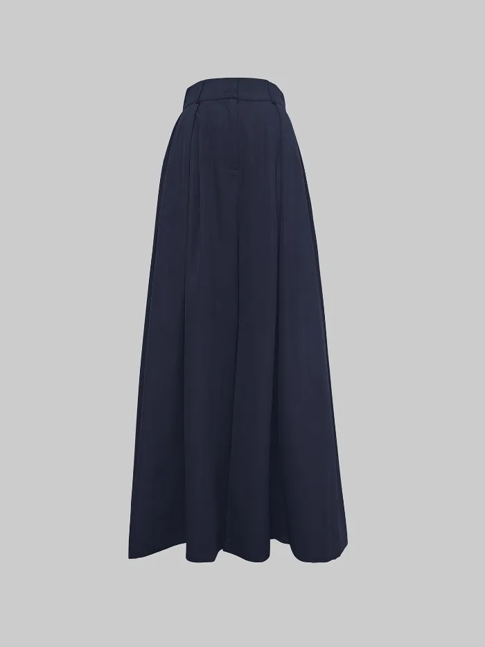 UOOZEE Women Fashion Solid Color High Waisted Wide Leg Pants 2025 New Spring Summer Loose Casual Simple Oversized Trousers