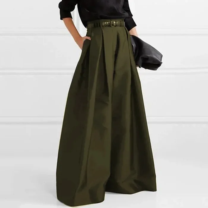 UOOZEE Women Fashion Solid Color High Waisted Wide Leg Pants 2025 New Spring Summer Loose Casual Simple Oversized Trousers