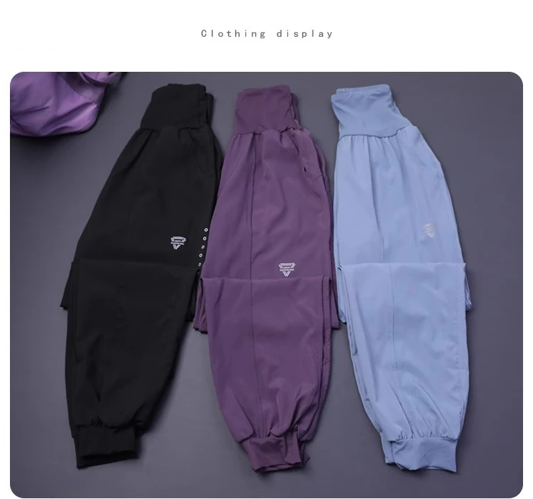Women's High-Waisted Pocket Fitness Yoga Pants Loose Cuffed Ankle Workout Running Training Sports Sweatpants Quick-Dry Harem Pan