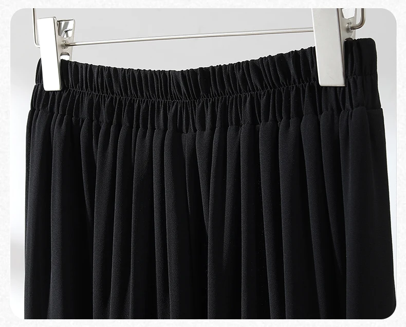 ZUZK Summer Ruffles Chiffion Pants Elastic Waist White Pants Women Fashion Lady Dance Pants baggy pants Wide Leg Pants