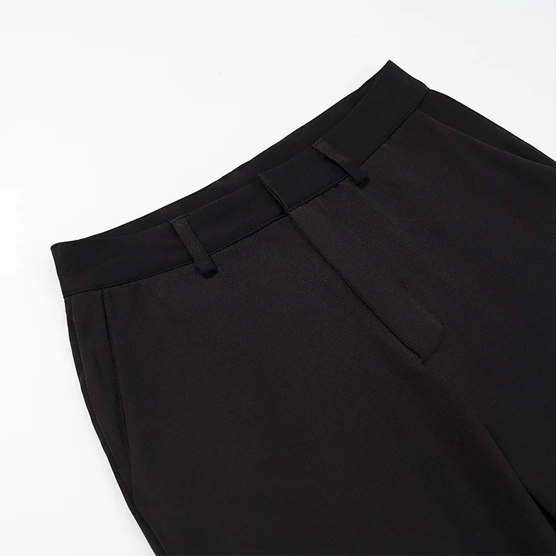 Willshela Women Fashion Solid Front Zipper Straight Pants Vintage High Waist Full Length Female Chic Lady Trousers
