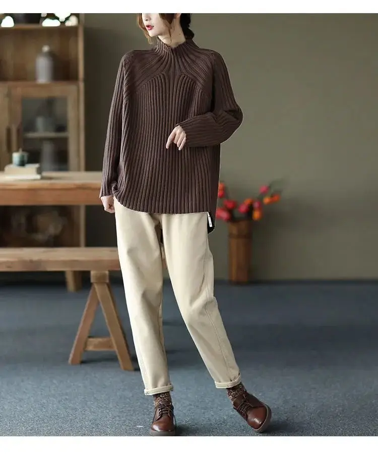 Autumn Winter Warm Cotton Thick Haren Pants For women Elastic waist with plush Casual Pants Solid color Loose Student Trousers