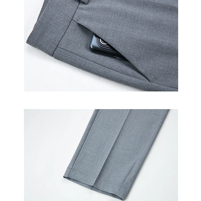 2026 New Women's Suit Pants, Black Gray Khaki Pantalones Spring Female Slim Trousers, Asian Size 26 27 28 29 30 31 32 33
